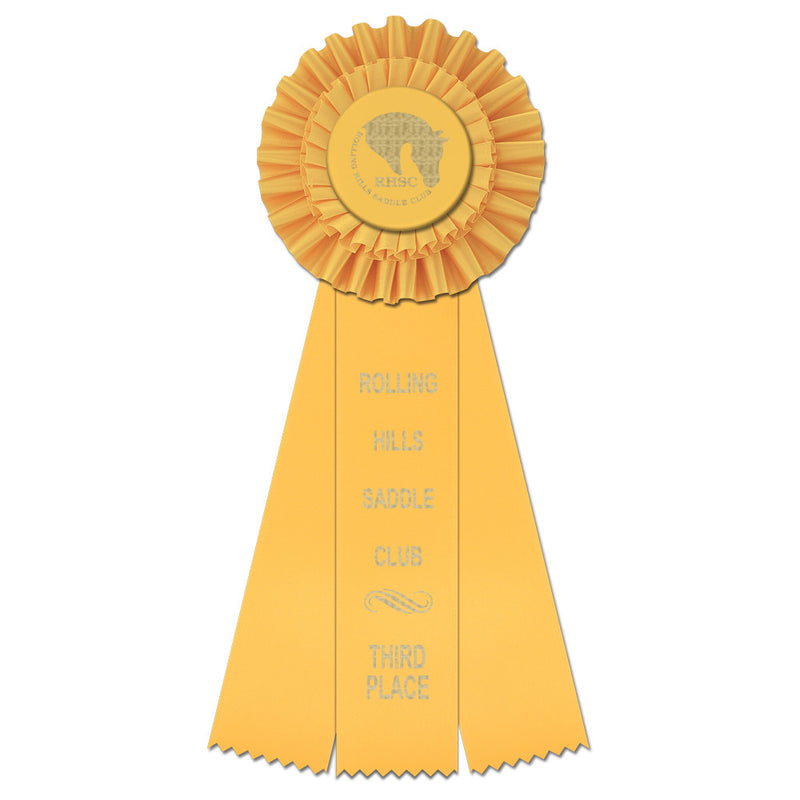 Luxury 3 Rosette Award Ribbon