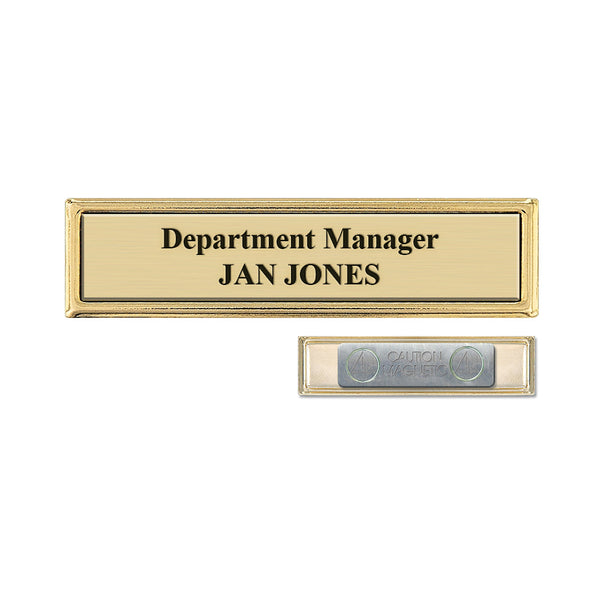 Metal Frame Name Badge w/ Magnet