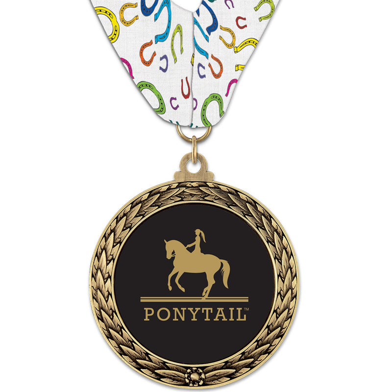 2-5/8" Custom GFL Award Medal With Millennium Neck Ribbon