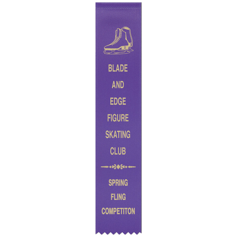 2" x 10" Custom Hemmed Top Award Ribbon