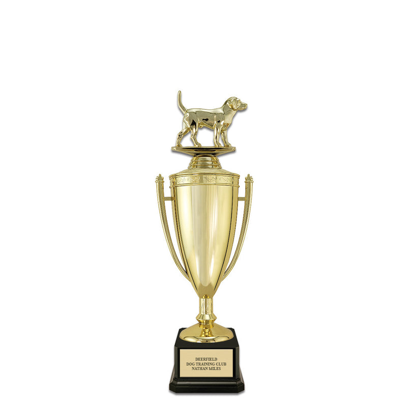 14" Award Trophy With Square Base And Loving Cup