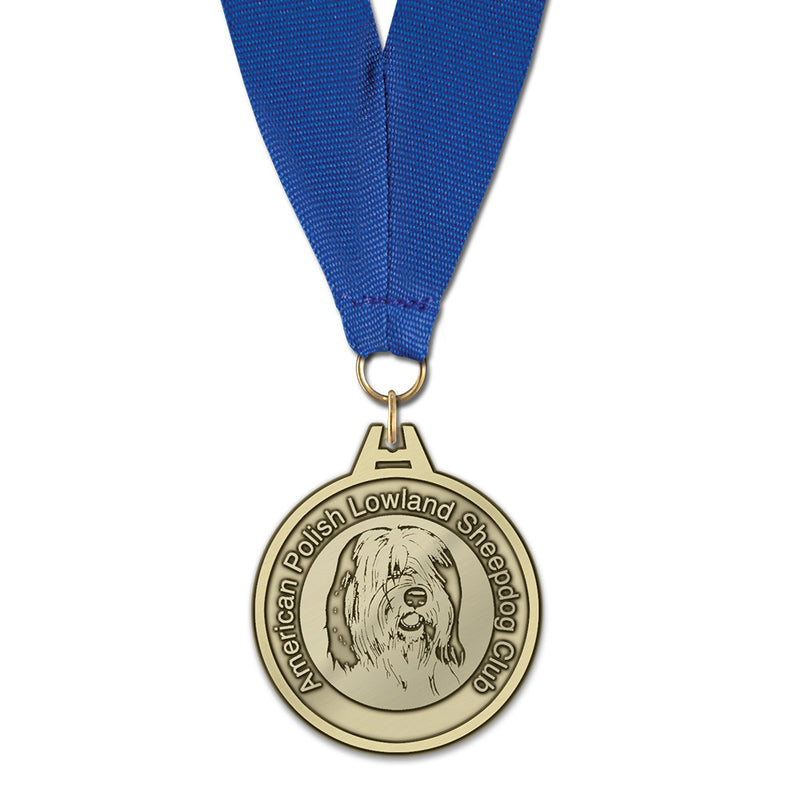 1-3/4"  HL Award Medal w/ Grosgrain Neck Ribbon