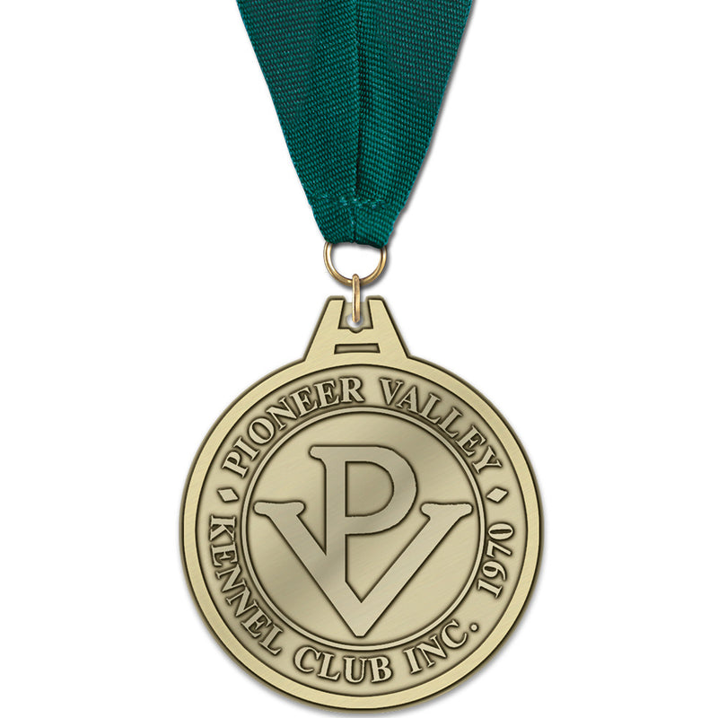 2-1/2"  HS Award Medal w/ Grosgrain Neck Ribbon