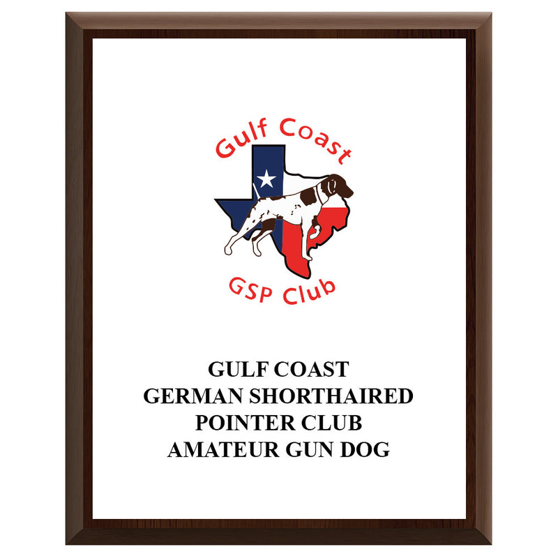 5" x 7" Custom Full Color Cherry Plaque With Imprint