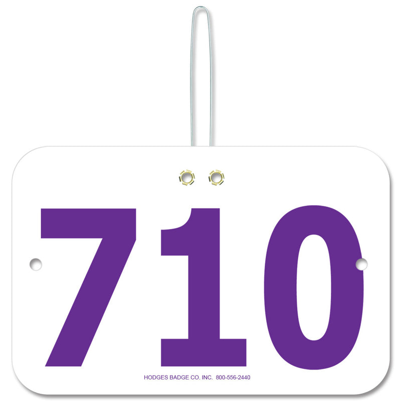 Large Rectangular Exhibitor Number With Hook