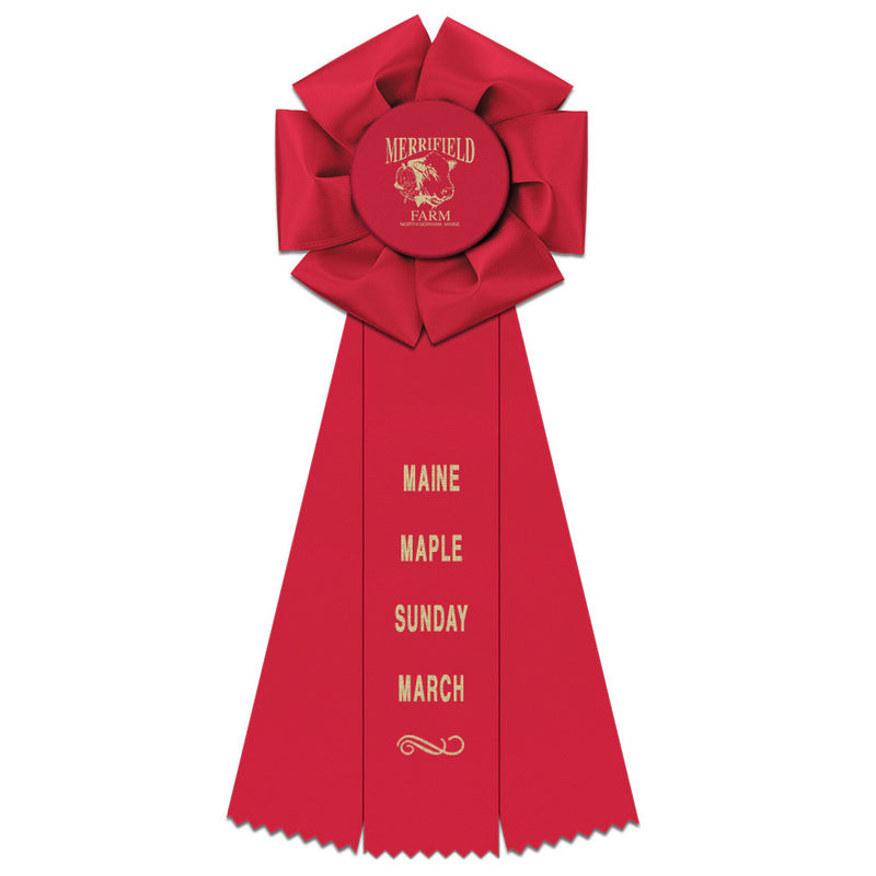 Beauty 3 Rosette Award Ribbon