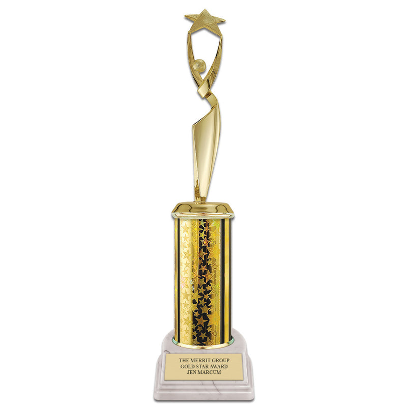 10" White Base Award Trophy