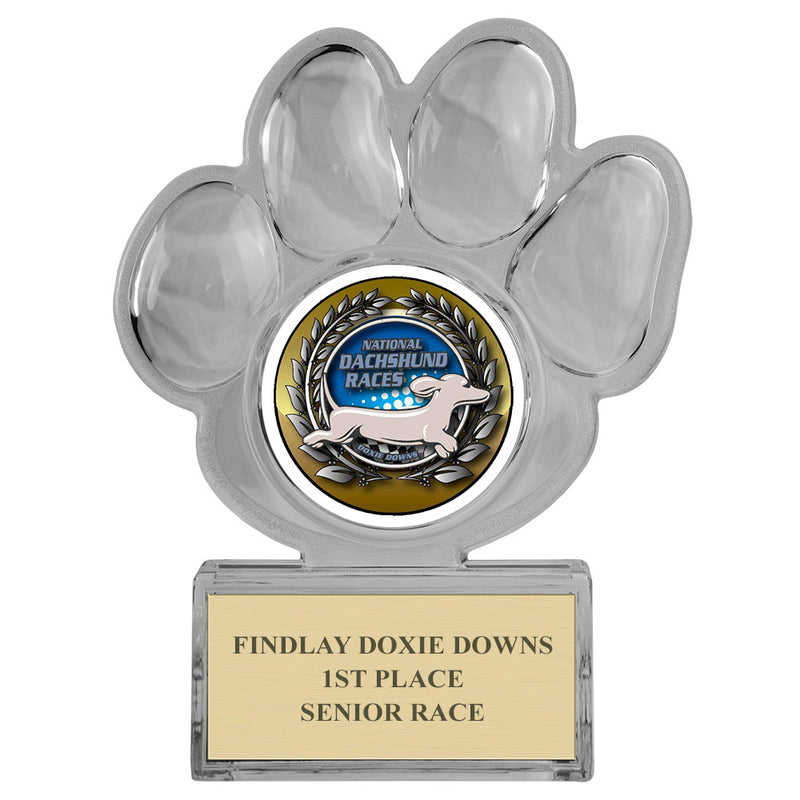 5-3/4" Paw Print Acrylic Award Trophy