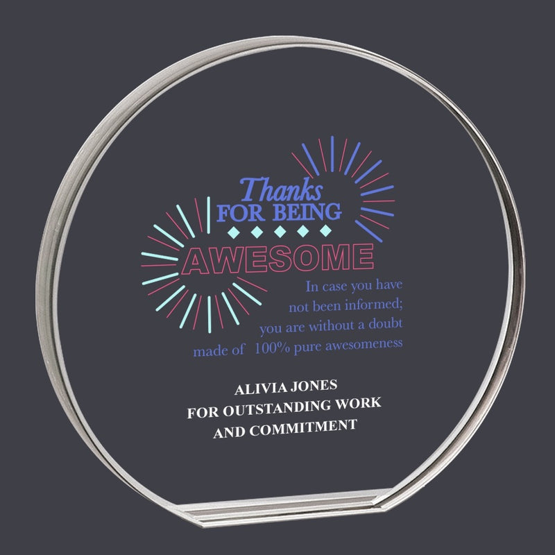 3-7/8" Custom Full Color Round Acrylic Award