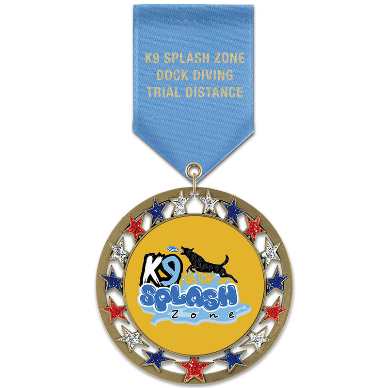 2-3/4”  Custom RSG Award Medal w/ Satin Drape