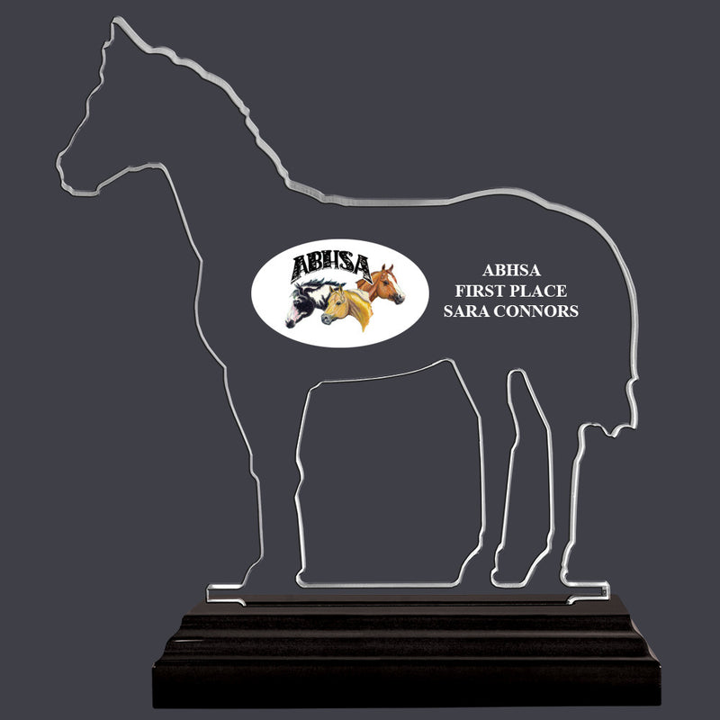 8" Custom Full Color Horse Acrylic Award