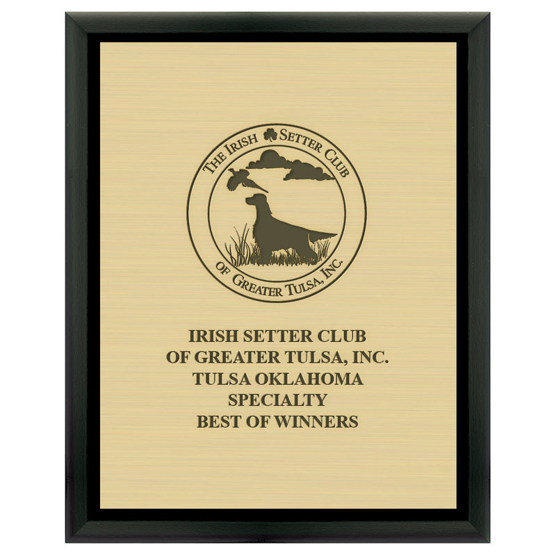 5" x 7"  Award Plaque - Black w/ Engraved Plate