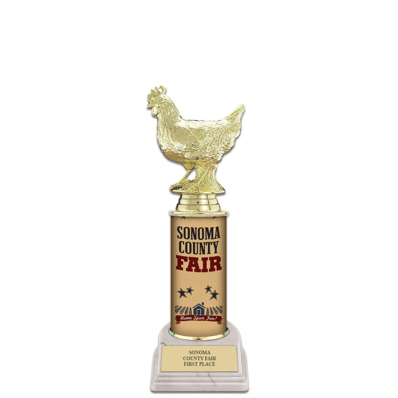 10" Design Your Own Award Trophy With White Base