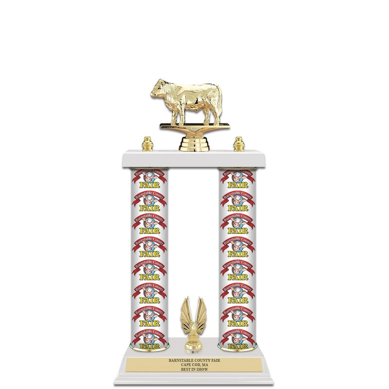 15" Design Your Own Award Trophy With White Base, Trim, And Insert Top