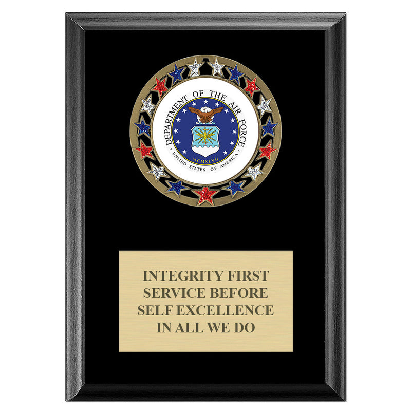 5" x 7"  RSG Award Medal Plaque - Black Finish