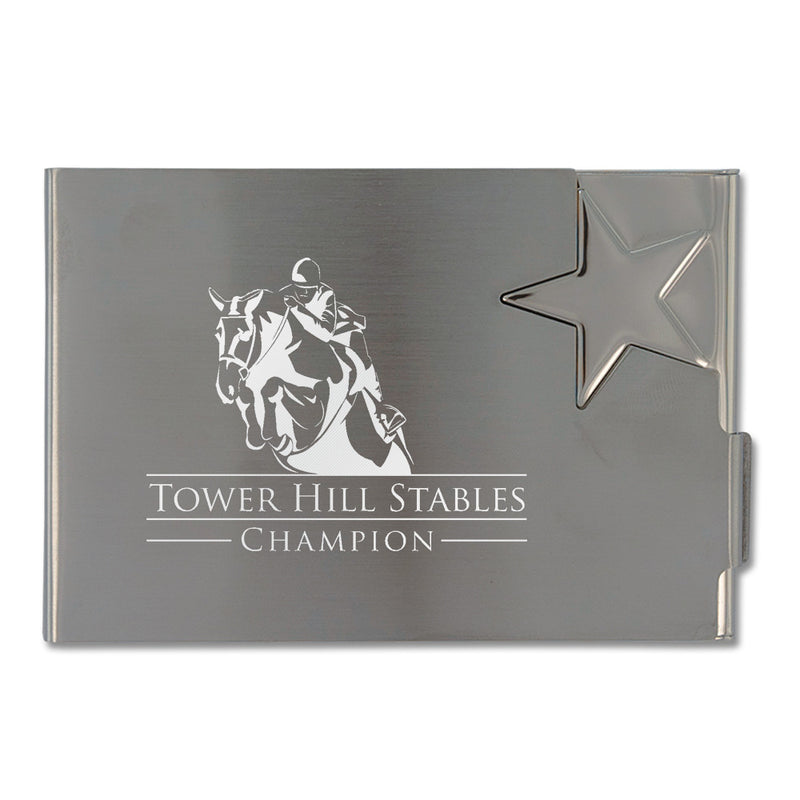 3-3/4" x 2-1/2" Star Business Card Holder