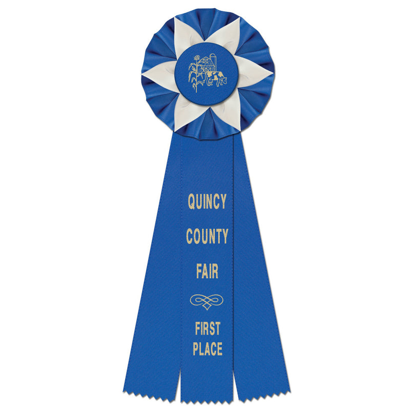 Ewell 3 Rosette Award Ribbon