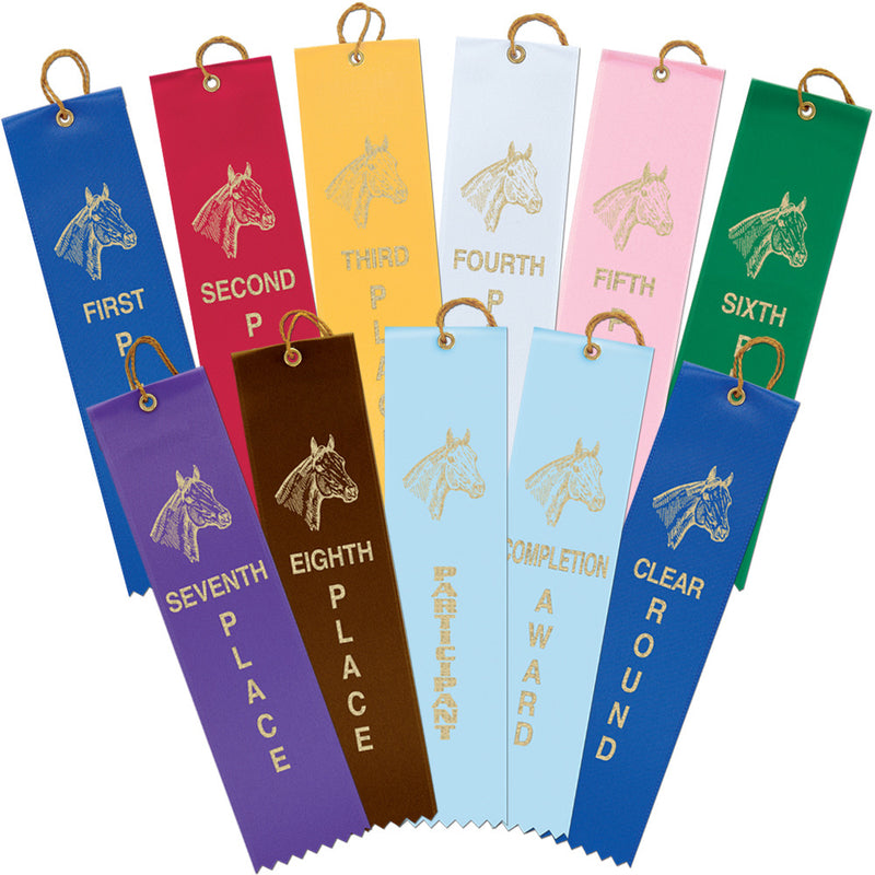 1-5/8" X 5-1/2" Stock Square Top Horse Award Ribbon