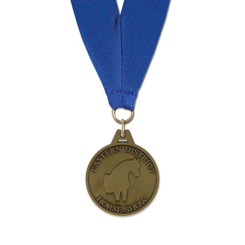 1-3/4"  HL Award Medal w/ Grosgrain Neck Ribbon