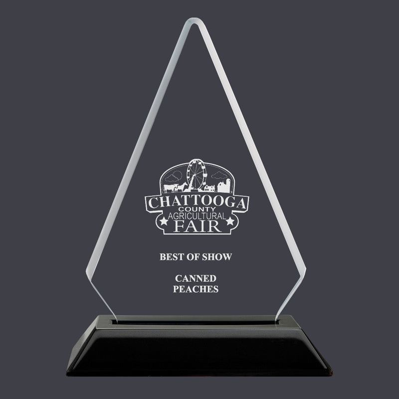 6-1/4" Custom Engraved Arrowhead Acrylic Award