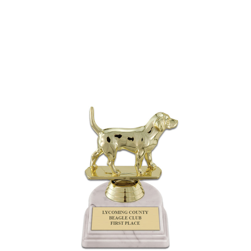 5-1/2" White Base Award Trophy