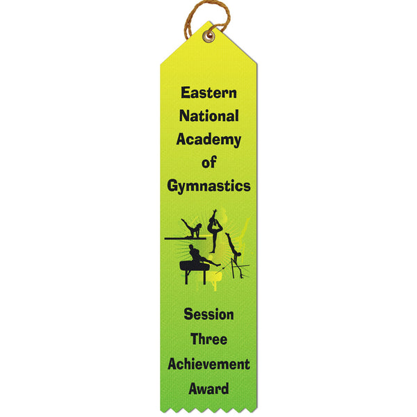 2" x 8"  Custom Multicolor Point Top Award Ribbon