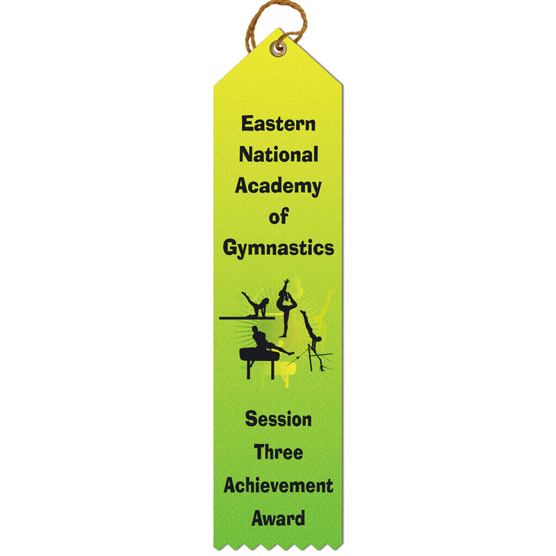 2" x 8"  Custom Multicolor Point Top Award Ribbon