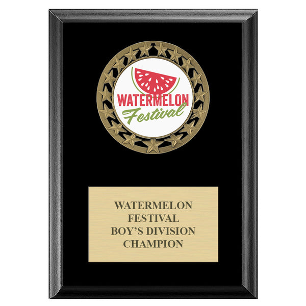 5" x 7" Custom RS14 Medal Black Plaque With Engraved Plate