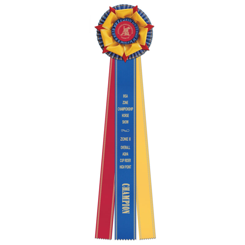 Berkshire 3 Rosette Award Ribbon