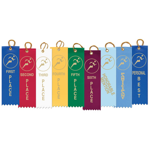 1-5/8" X 5-1/2" Stock Square Top Track Award Ribbon