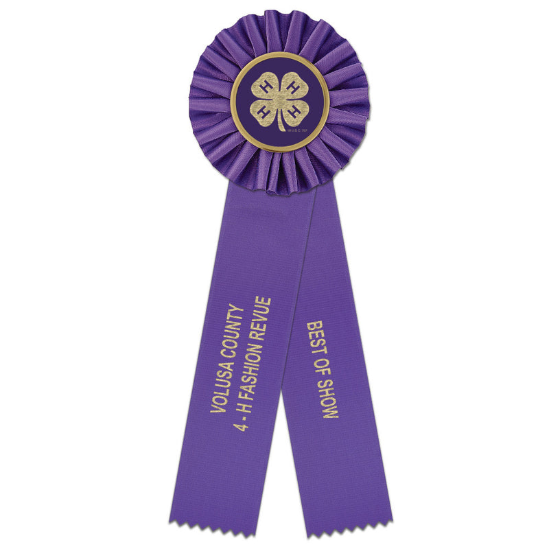 Ideal 2 Rosette Award Ribbon