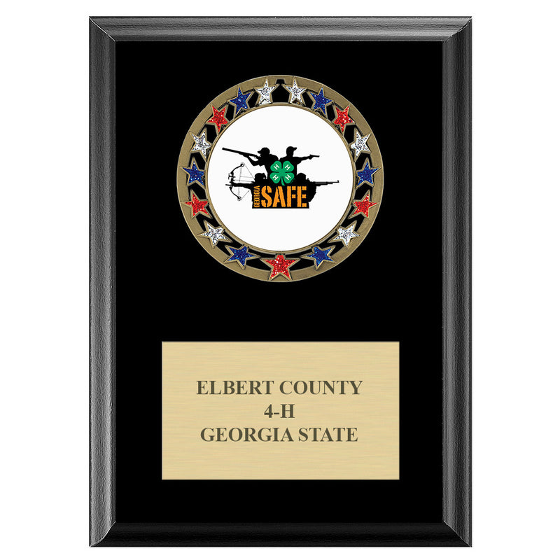 5" x 7"  RSG Award Medal Plaque - Black Finish