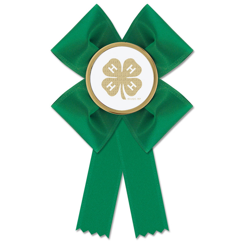 Stock Clover Rosette Award Ribbon