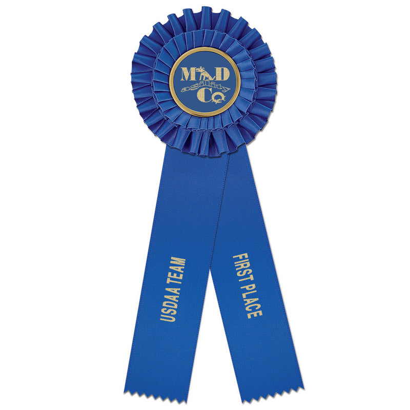 Luxury 2 Rosette Award Ribbon