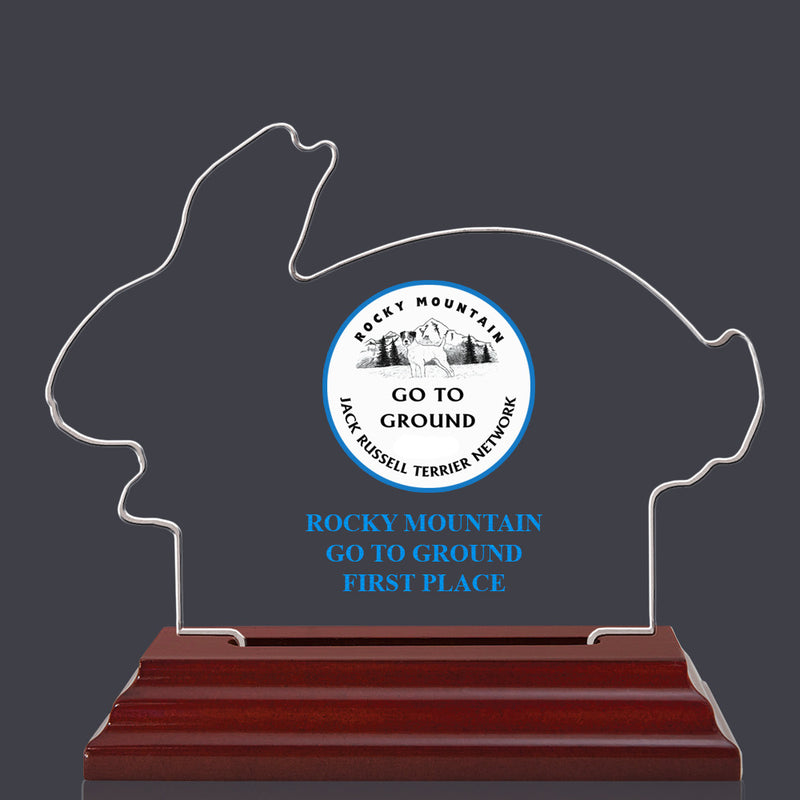 Rabbit Shaped Acrylic Award Trophy