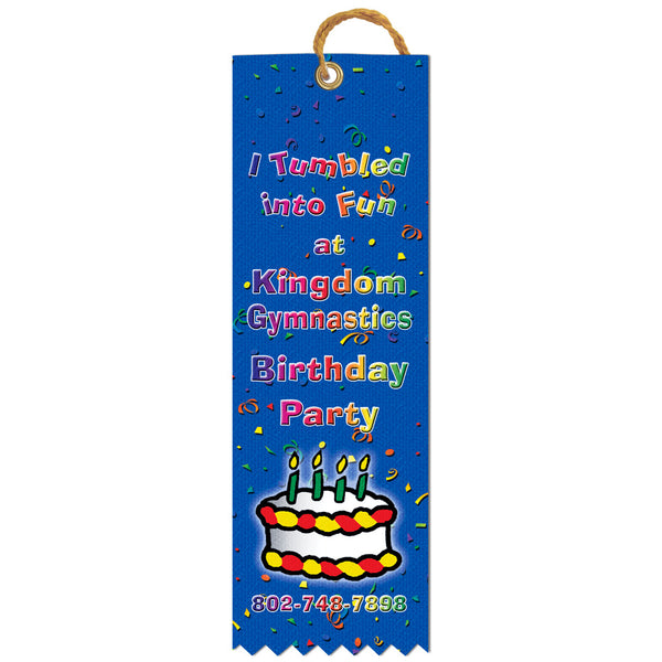 2" x 6" Custom Multicolor Square Top Award Ribbon