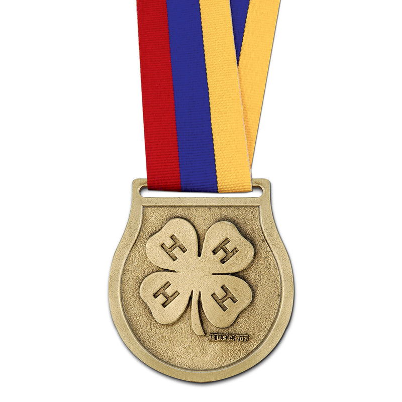 2-1/2" VX Award Medal With Grosgrain Neck Ribbon