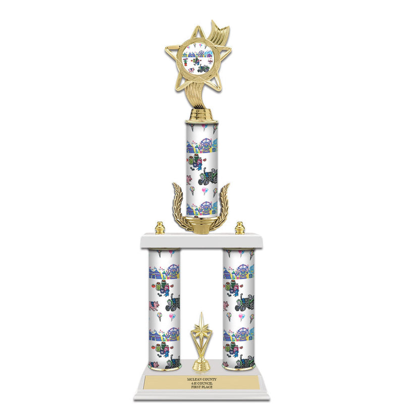 20" Design Your Own Award Trophy With Wreath And Trim