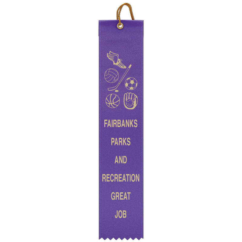 2" x 10" Custom Square Top Award Ribbon