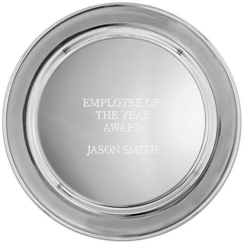 12" Pewter Image Award Tray