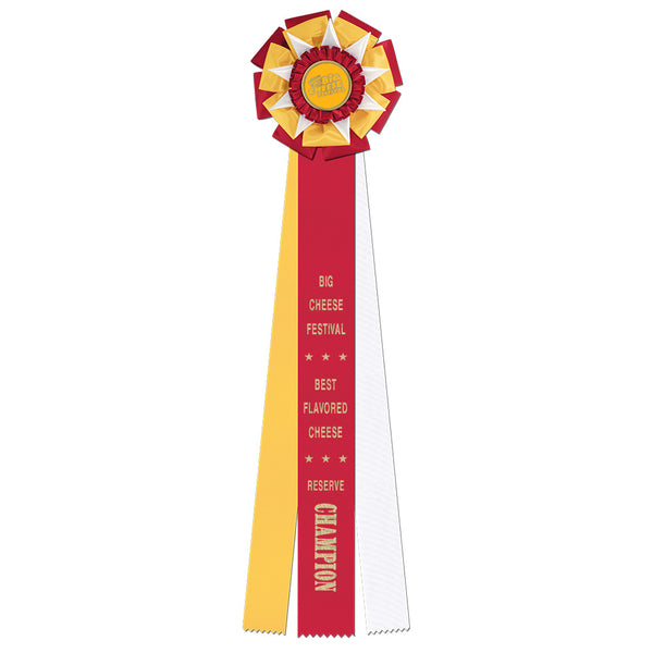 Newcastle 3 Rosette Award Ribbon