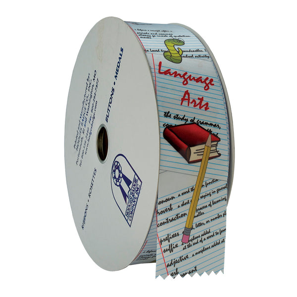 2" X 100 Yards Stock Language Arts Award Ribbon Roll