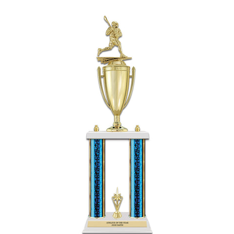 22" White Finished Award Trophy With Loving Cup And Trim