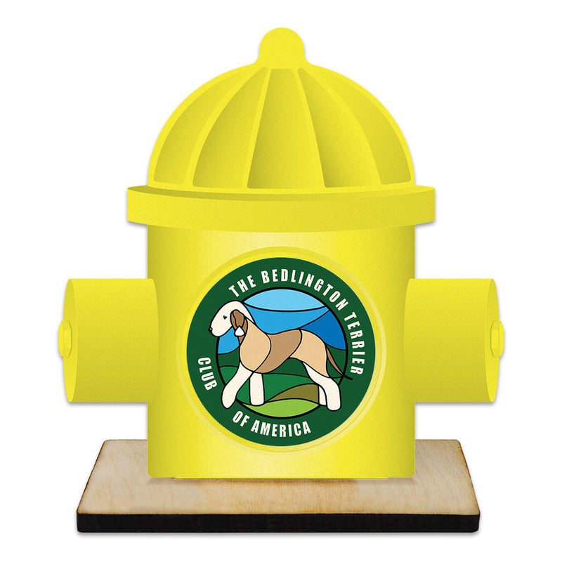 5" Hydrant Shape Birchwood Award Trophy With Natural Birchwood Base