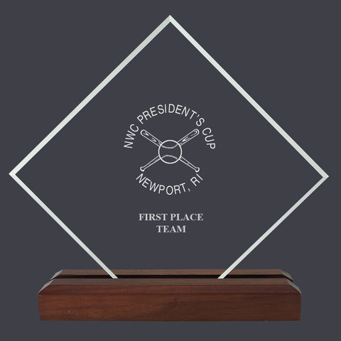 5" X 5" Custom Engraved Diamond Acrylic Award