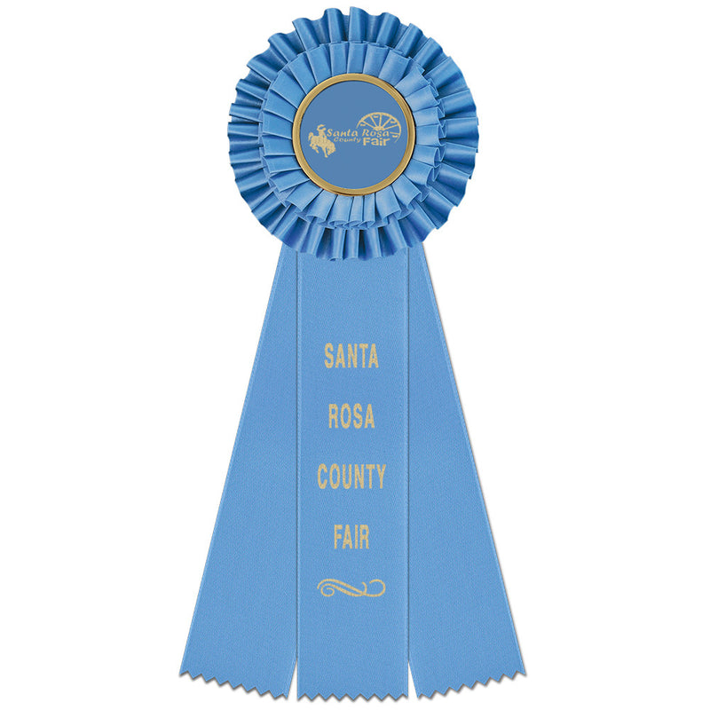 Luxury 3 Rosette Award Ribbon