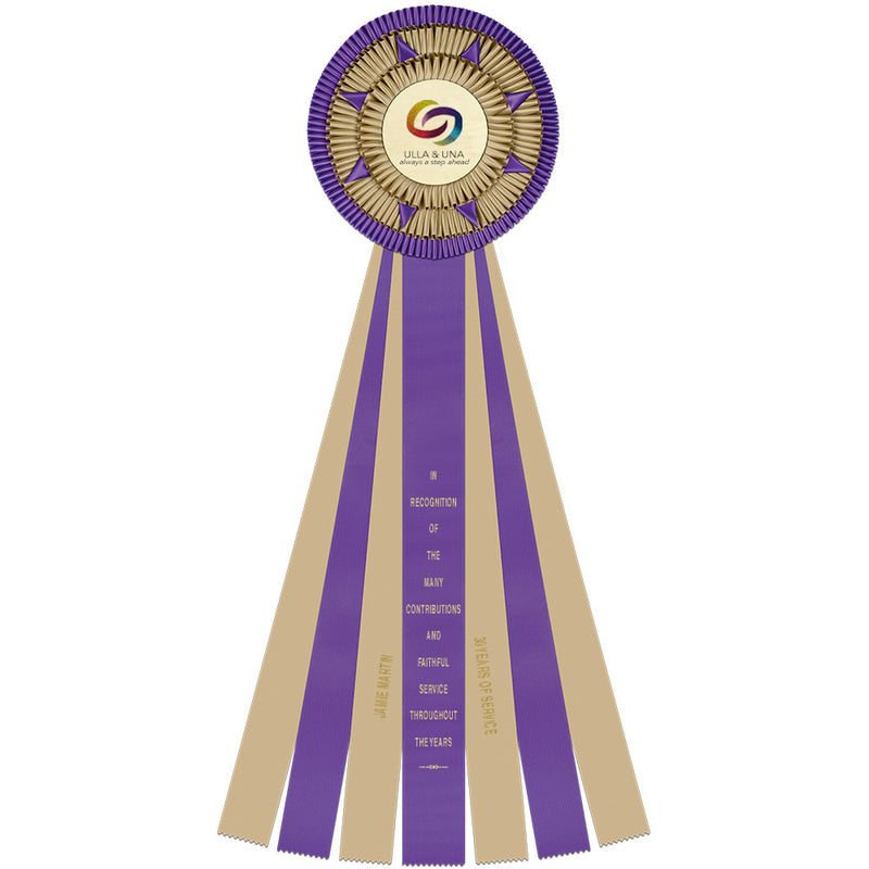 Cadbury 7 Rosette Award Ribbon